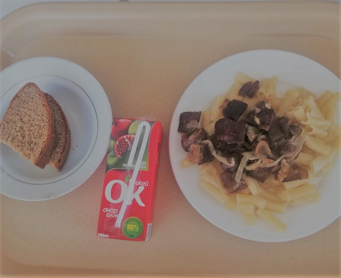 Жалпыға міндетті білім беру қоры есебінен бір мезгіл ыстық тамақ  төртапталық ас мәзірі 2 апта 1 күн