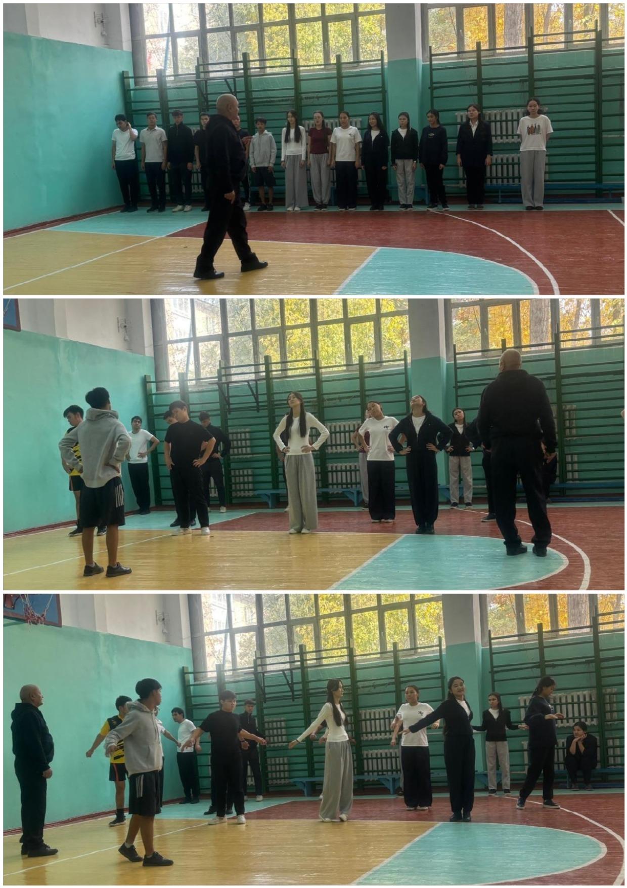 Эстетика кафедрасы бойынша дене шынықтыру пәнінен 11 "Г" сыныбына «Волейбол ойыны: Допты жоғарыдан ойынға қосу әдістері Игерілген әдістерді пайдаланып волейбол ойынын ойнау» тақырыбына ашық сабақ өткізілді