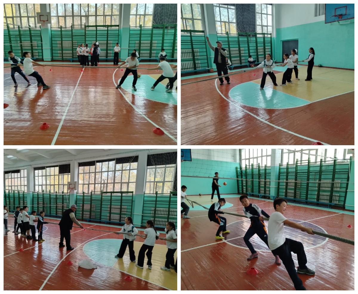 Эстетика кафедрасы бойынша дене шынықтыру пәнінен 5-сыныптар арасында "Эстафеталық ойын түрлері" тақырыбына ашық сабақ өткізілді